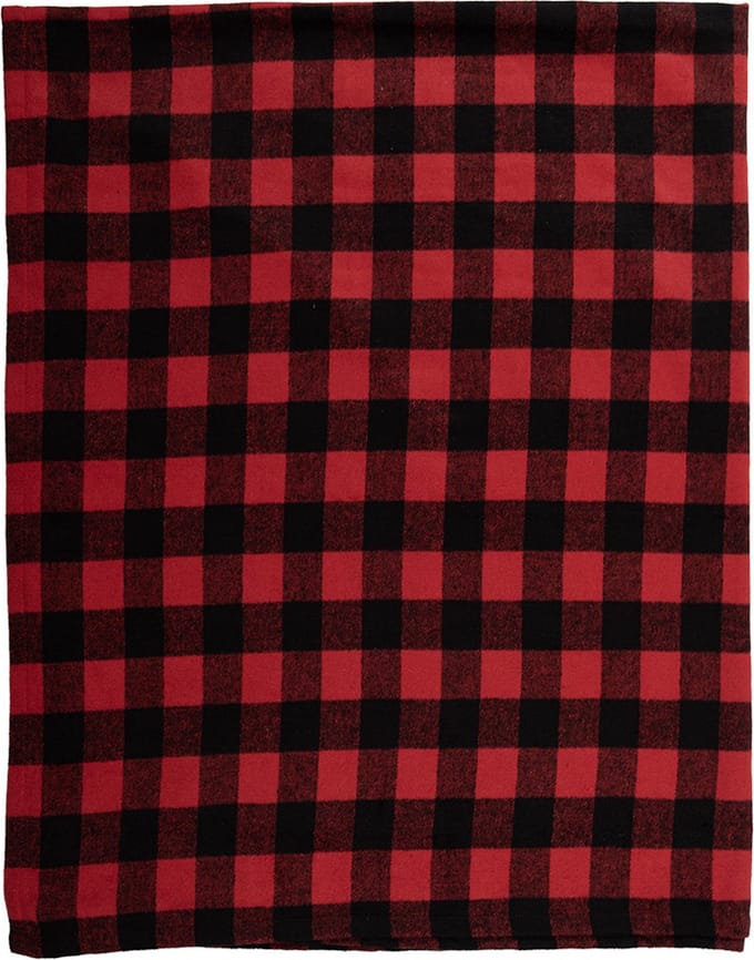 Clayre & Eef Plaid 130x170 cm Rood Zwart Polyester Ruiten