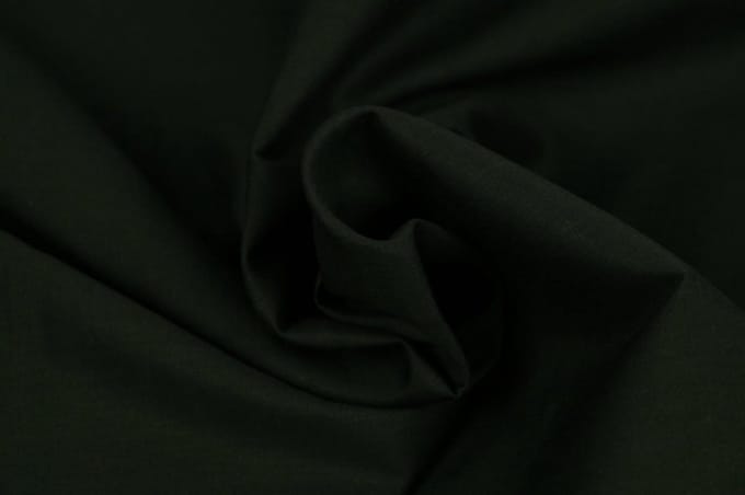 Katoen stof - Per meter - 1 meter - Poplin katoen uni - Zwart