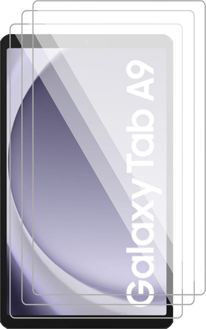 Screenprotector geschikt voor Samsung Tab A9 / Tab A11 - 3x Gehard Glas Screen Protector GlassGuard
