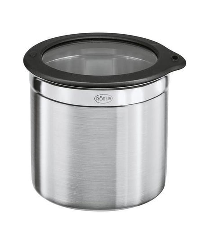 Rösle Storage canister 1.5 litres 10 x 20 cm Steel/Clear/Black