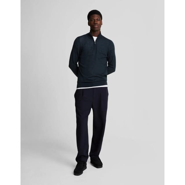 Lyle and Scott Lyle&scott tonal eagle merino quarter zip jumper truien kn2122vc