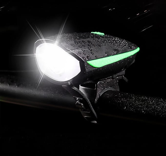 Oplaadbare Fietsverlichting - Voorlamp Fietslamp - Fietslicht oplaadbaar met USB Waterdicht Met Bel