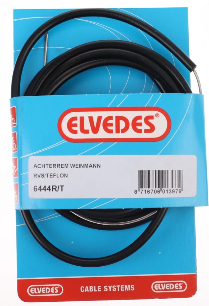 Elvedes Remkabelset Achter 6444rvs 1700/2000 Mm Zwart