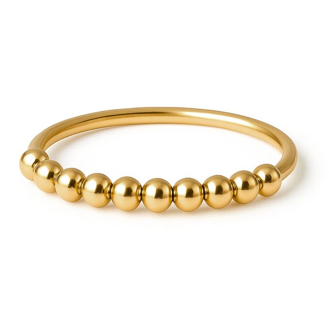 Anxiety Ring - Stress Ring - Fidget Ring - Anxiety Ring For Finger - Draaibare Ring Dames - Spinning Ring - Spinner Ring - (RVS) Gold-Plated