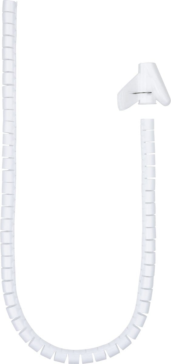 BeMatik - Kabel-organizer. Witte schede met clip 22-27 mm lengte 3 m