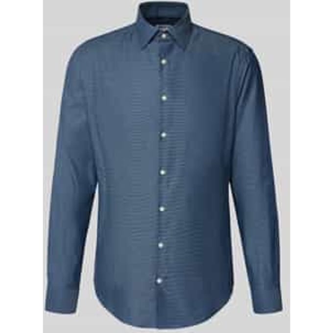 Slim fit zakelijk overhemd met kentkraag