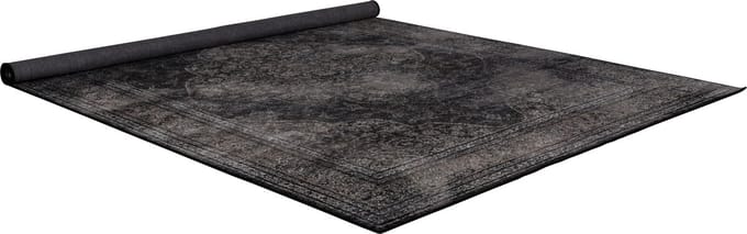 Dutchbone Rugged Vloerkleed Black 170X240 - Zwart
