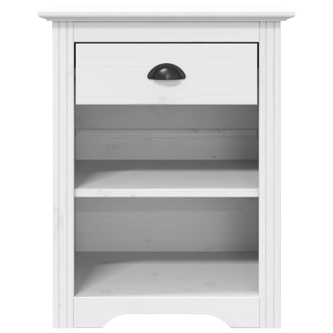 vidaXL - Nachtkastje - BODO - 53x38,5x67 - cm - massief - grenenhout - wit