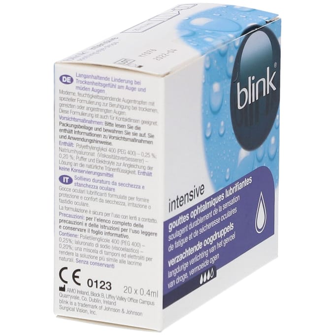 Intensive tears ampullen oogdruppels 20x0,4 Unidosis-pipetten