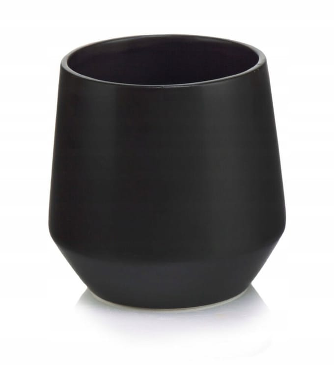 Zwarte Keramische Pot 15x15x15 cm - Stijlvolle Decoratie