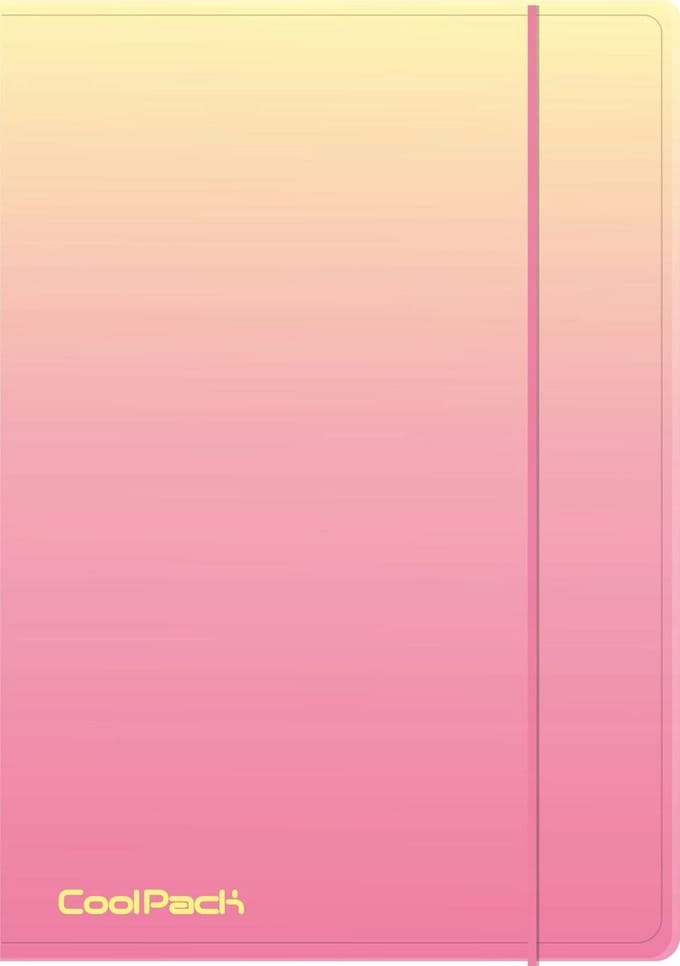 CoolPack Map A4 met Elastische Sluiting - Gradient Peach