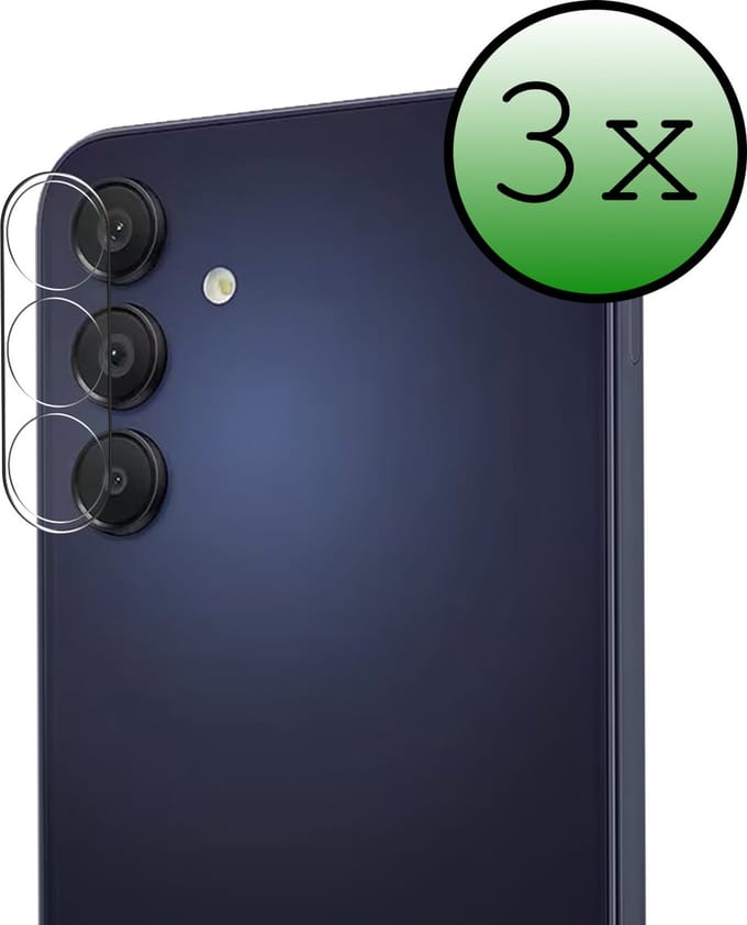 Camera Lens Protector - 3 Stuks Geschikt voor Samsung Galaxy A55 - Camera Screenprotector Beschermglas - Gehard Glas - Tempered Glass - Screen Protector