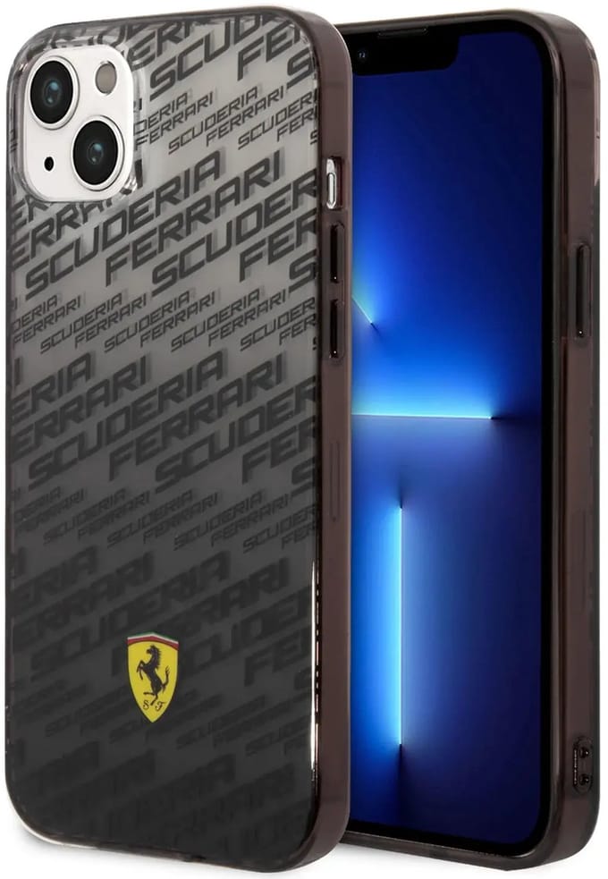 Ferrari Gradient Allover Scuderia Back Cover - Geschikt voor Apple iPhone 14 (6.1") - Zwart
