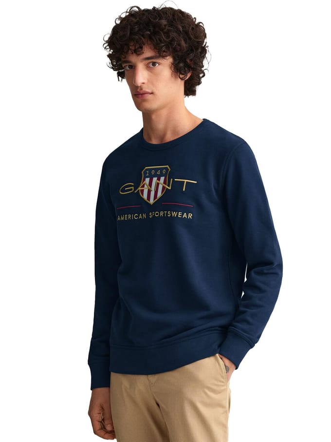 Gant Heren Archive Shield Crew Hals Sweatshirt
