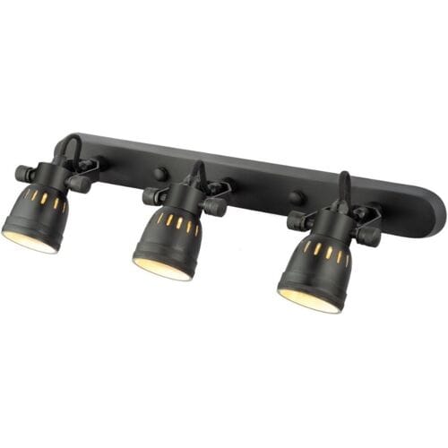 KS Verlichting Opbouwspot Indigo Triple Antiek Zwart