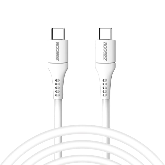 Accezz Kabel - USB C naar USB C Kabel - 2 meter - Snellader 60W - USB C Oplader Kabel - Wit