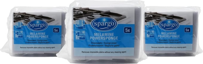 Spargo Powerspons -  Melamine sponzen - 3x 5 stuks - verwijdert onmogelijke vlekken zonder schoonmaakmiddel