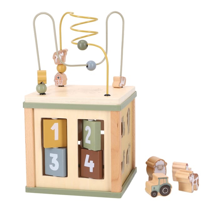 Little Dutch - Farm Activiteitenkubus Boerd Houten speelgoed