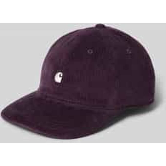 Baseballpet van corduroy met labelstitching model 'Harlem'