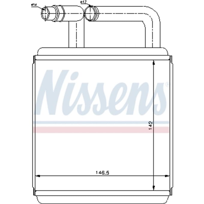 Warmtewisselaar, interieur verwarming NISSENS 77618