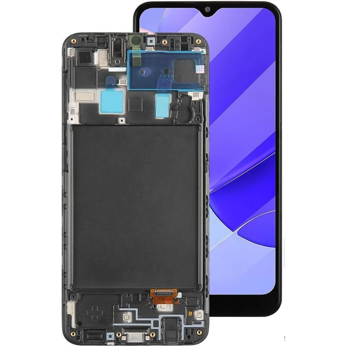 LCD-scherm met touchscreen Digitizer Frame voor Samsung Galaxy A20 SM-A205U blue