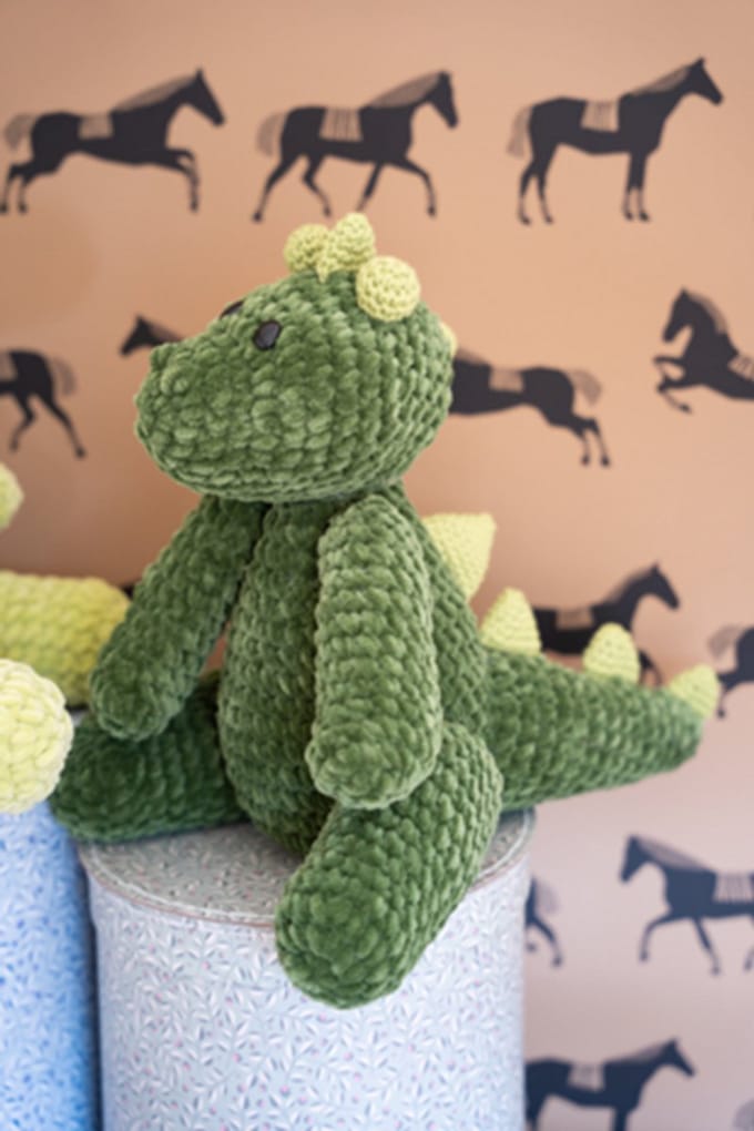 Haakpakket dino Dex XL donker groen