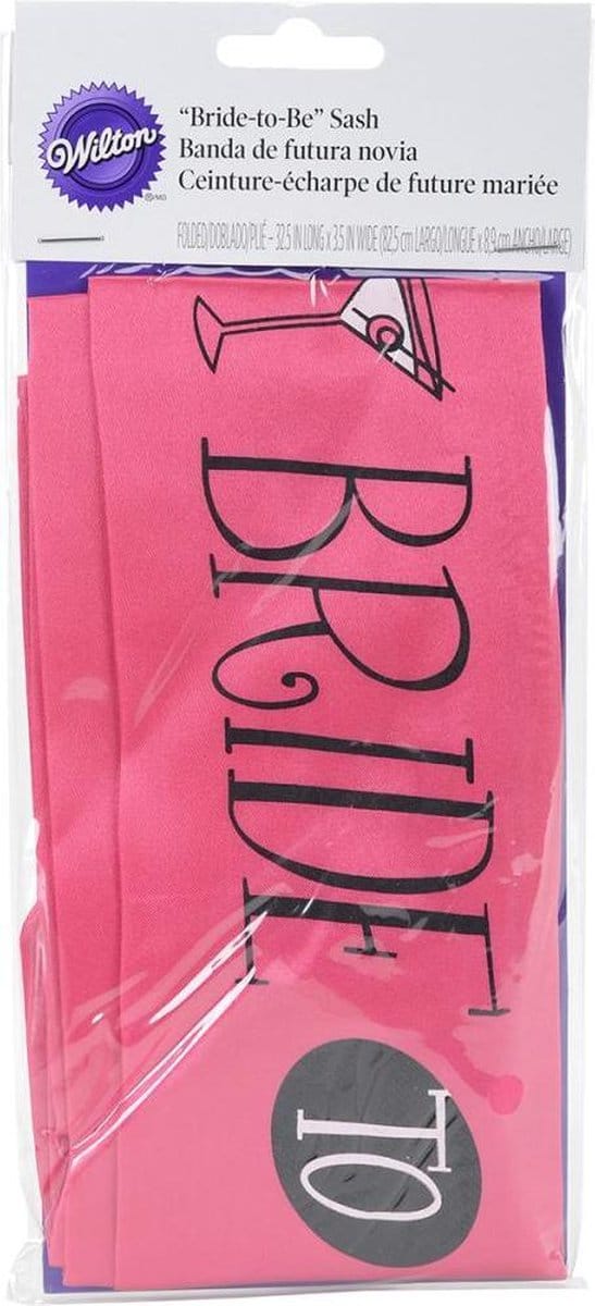 Wilton - Bride to Be Ribbon - Pink - 1stuks