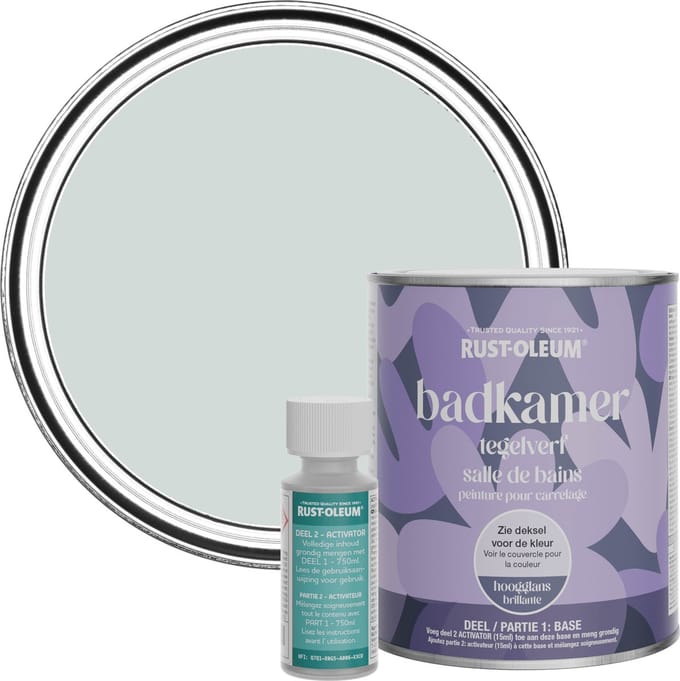 Rust-Oleum Lichtgrijs Badkamer Tegelverf Hoogglans - Duifgrijs 750ml