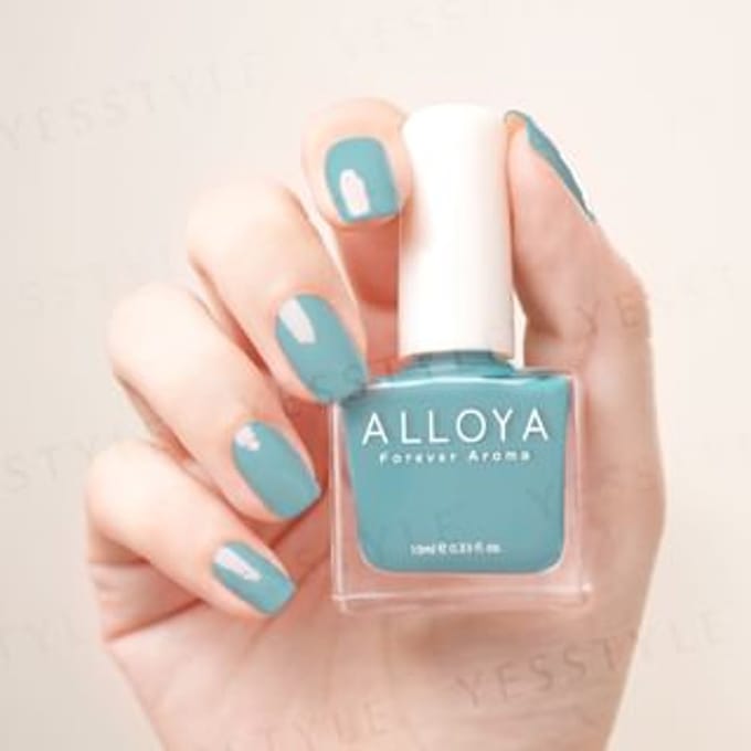 ALLOYA - Water-Based Natural Nail Polish Environmental Friendly 127 Quiet Green Path 10ml