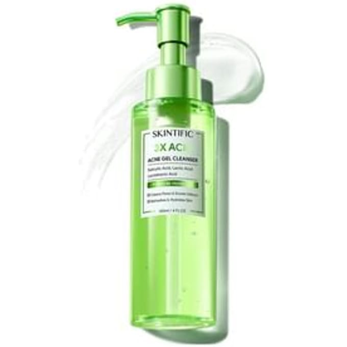 SKINTIFIC - 3X Acid Acne Gel Cleanser 120ml