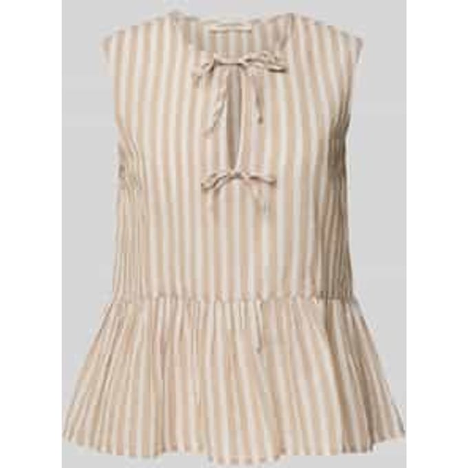 Regular fit blousetop met druppelvormige hals