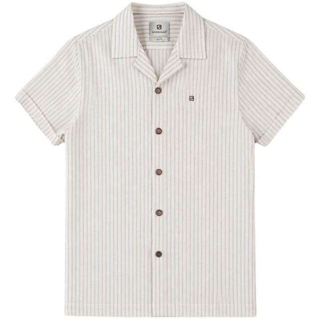 Gabbiano Blouse korte mouw met streepdessin ecru dessin
