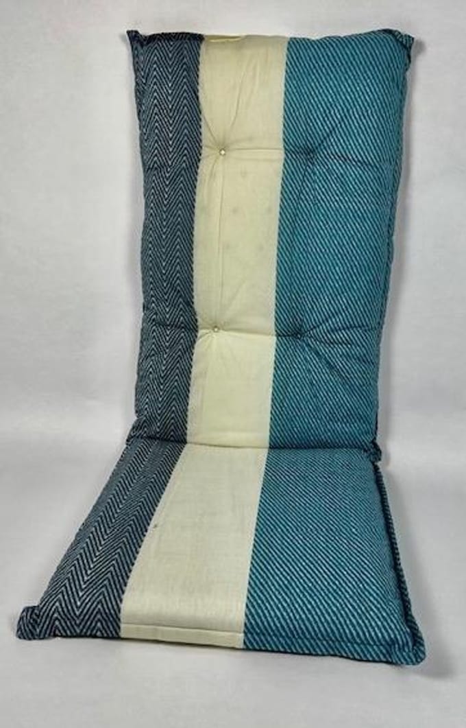 Madison Tuinstoelkussen hoge rug 50x123 cm Fenna blue