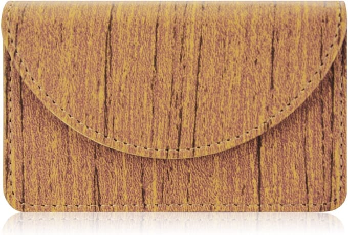Visitekaarthouder / Business Card Holder - Houtpatroon Bruin