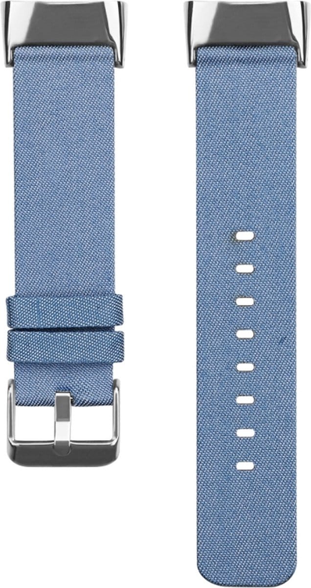 Nylon bandje - geschikt voor Fitbit Charge 5 - lichtblauw