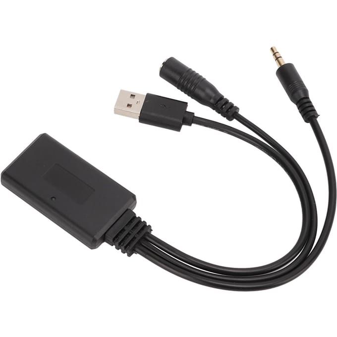 Adaptateur USB Bluetooth 5.0 Professionnel pour Voiture avec Câble Aux et Microphone Remplacement pour Hyundai black