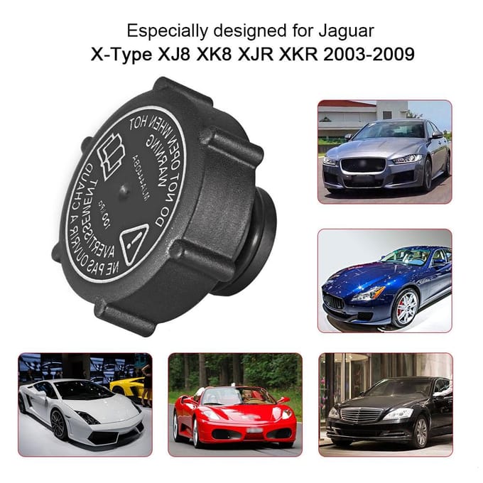 Auto Koelvloeistof Reservoir Fles Expansievat Dop voor Jaguar X Type XJ8 XK8 XJR XKR 20032009 gray