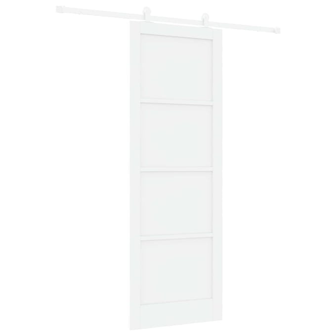vidaXL - Schuifdeur - Wit - 83 - x - 232 - cm - Massief - grenenhout