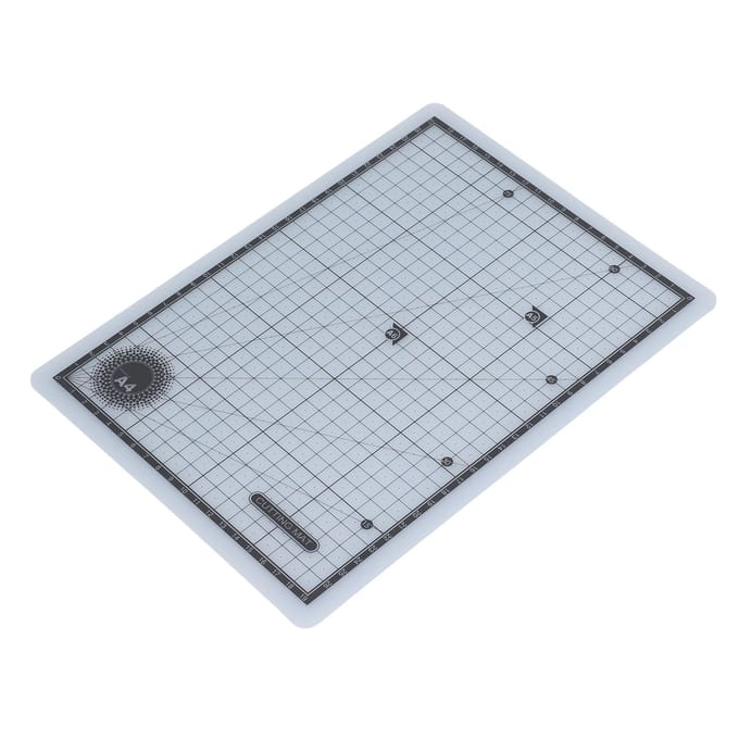 Tapis de découpe A4 auto-cicatrisant, échelles précises, tapis de découpe semi-transparent double face en PVC pour la couture white