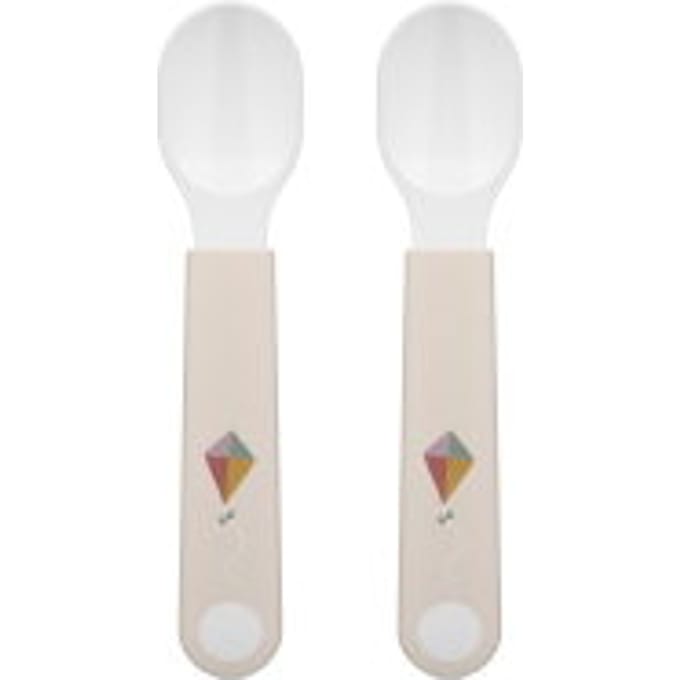 Mepal Mio Oefenlepel - Set van 2 - Goede grip - Kinderservies - Sunshine & Rainbow