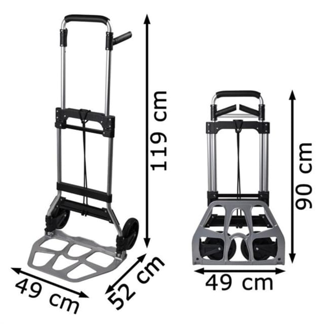 Steekwagen pavo opvouwbaar aluminium 120kg