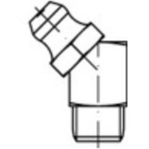 TOOLCRAFT Conische smeernippel Staal galvanisch verzinkt kwaliteit 5.8 M10 100 stuk(s)