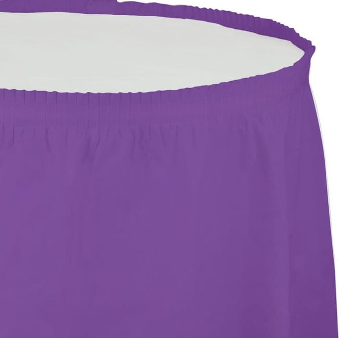 Plastic tafelrok in de kleur amethist