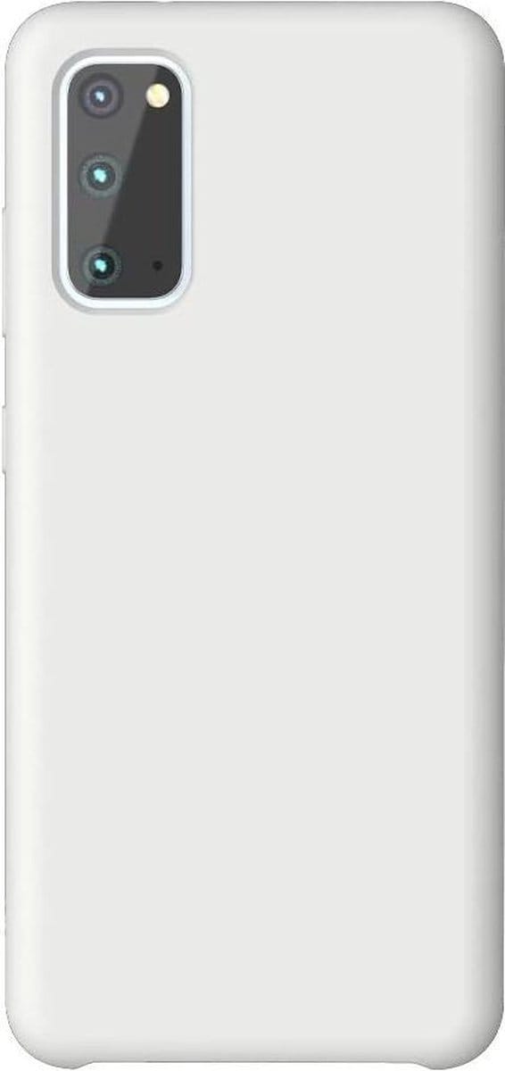 Solid hoesje Geschikt voor: Samsung Galaxy S20 Plus Soft Touch Liquid Silicone Flexible TPU Rubber - Wit