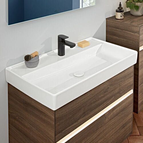 Villeroy & Boch Collaro cabinet washbasin 80 cm without overflow, 1 tap hole 4A338101