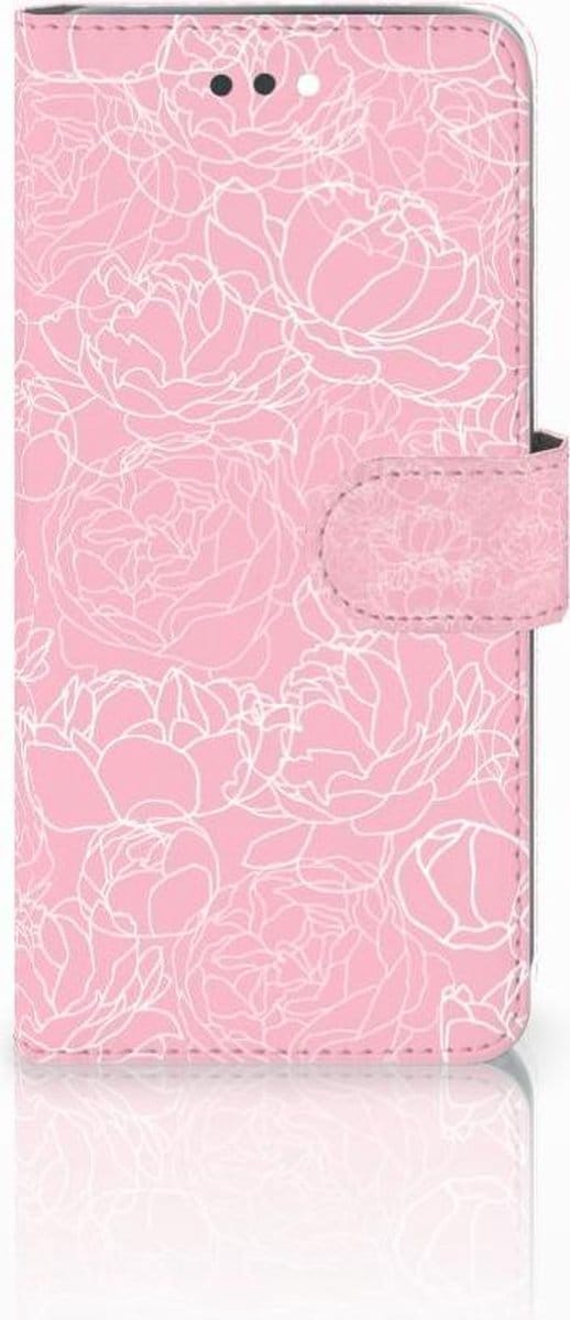 Apple iPhone 7 Plus | 8 Plus Hoesje White Flowers