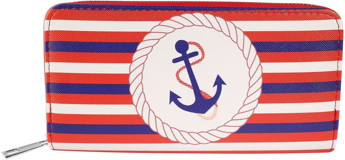 Cham Cham Damesportemonnee horizontaal imitatieleer van imitatieleer met maritiem motief