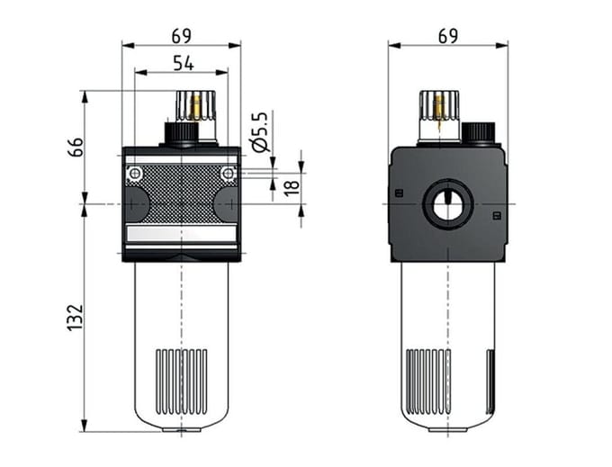 Micro Olie-Mist Smeertoestel G1/2'' Multifix 2