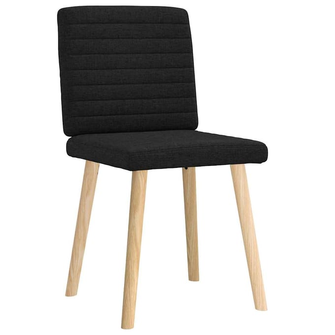 vidaXL - Eetkamerstoelen - 2 - st - stof - zwart