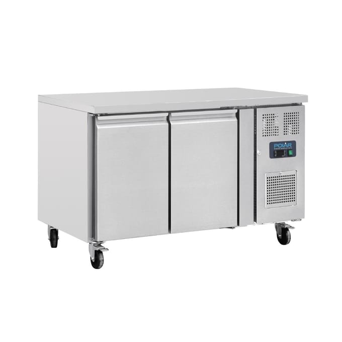 Polar U-serie dubbeldeurs counter koelkast 282L